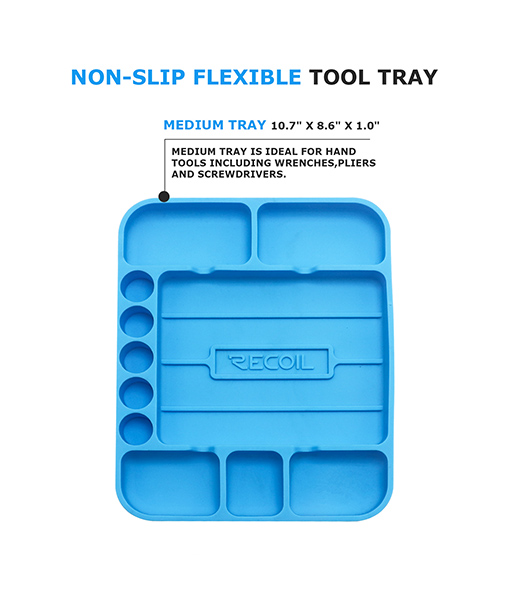 STT-M Silicone Non-slip Flexible Tool Tray Organizer Medium